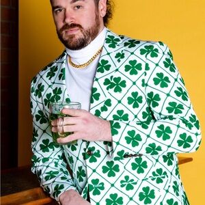 Shinesty St. Patty’s Day Clover Men's Blazer